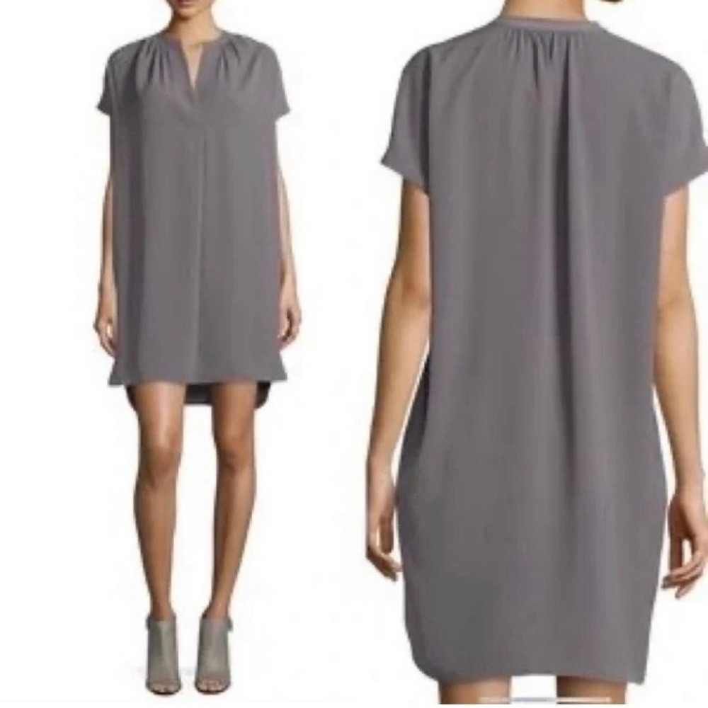 Vince classic shift dress.  NWT. Grey and versatile for holiday styling.